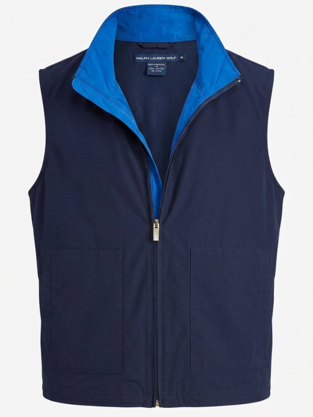 Ralph Lauren Golf Men’s Navy Blue Full Zip Wind Vest Mesh Lined Size M